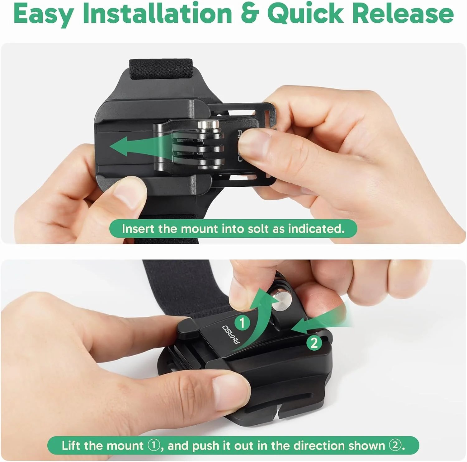 2-in-1 Quick Release Adjustable Head Strap Mount - Image 4