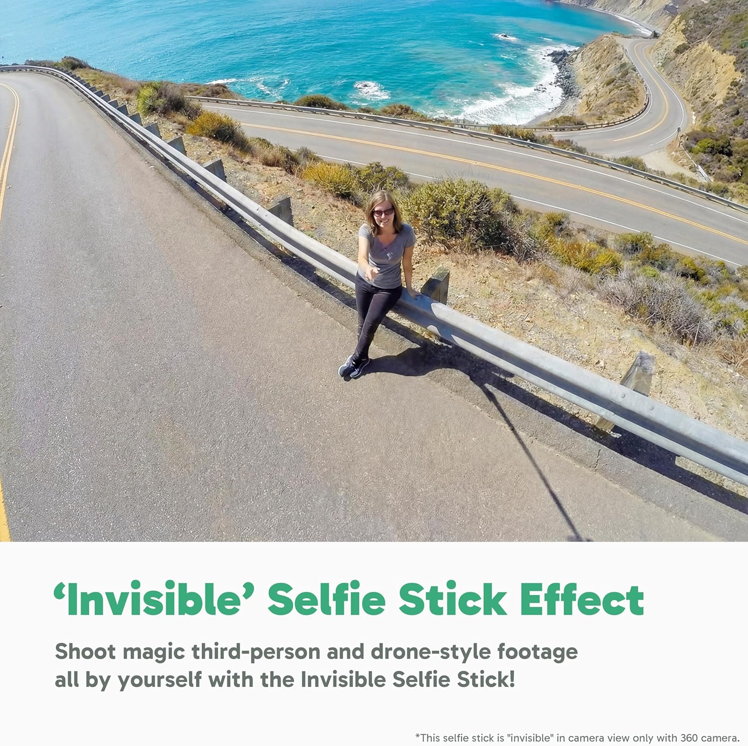 AKASO 118"/3m Invisible Selfie Stick - Image 3
