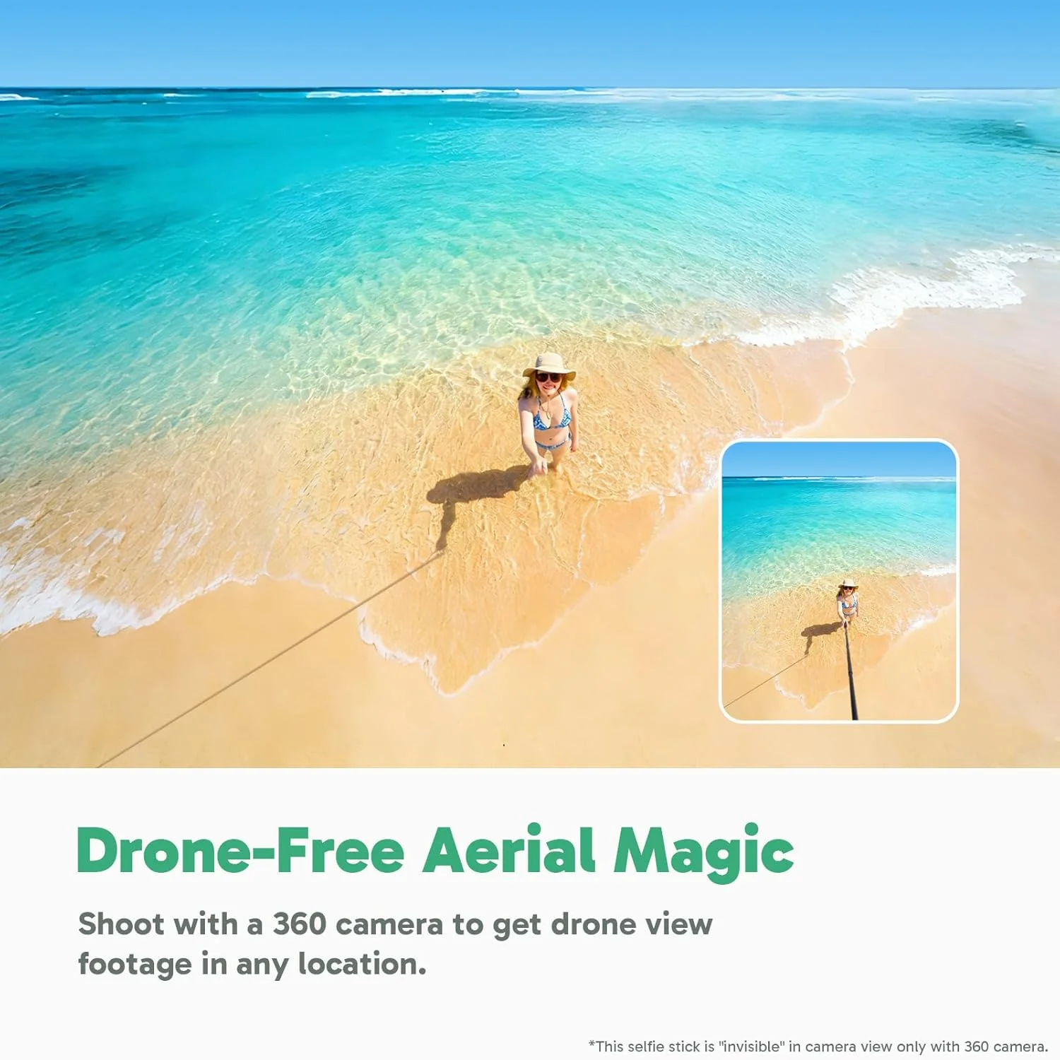 AKASO 118"/3m Invisible Selfie Stick - Image 4