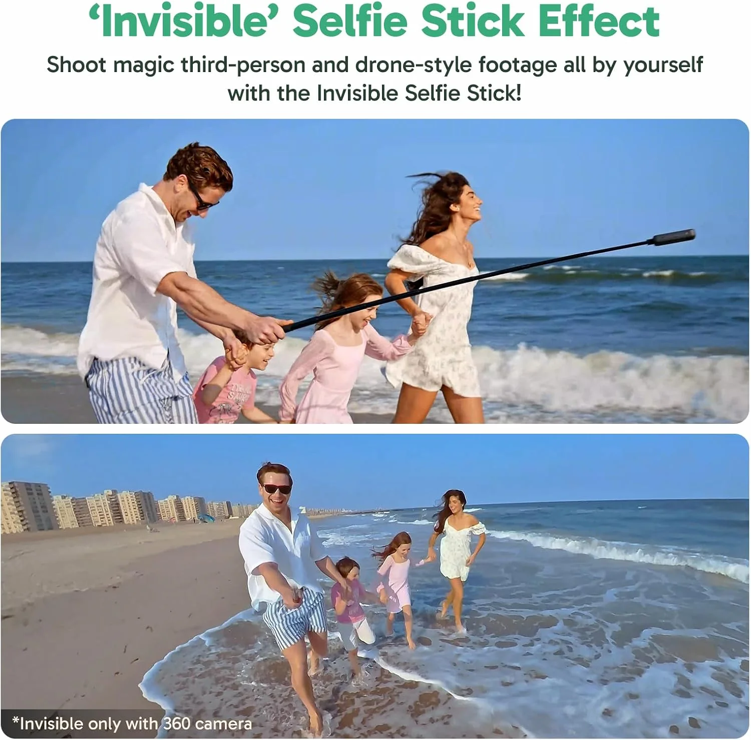 AKASO 120cm Invisible Selfie Stick - Image 4