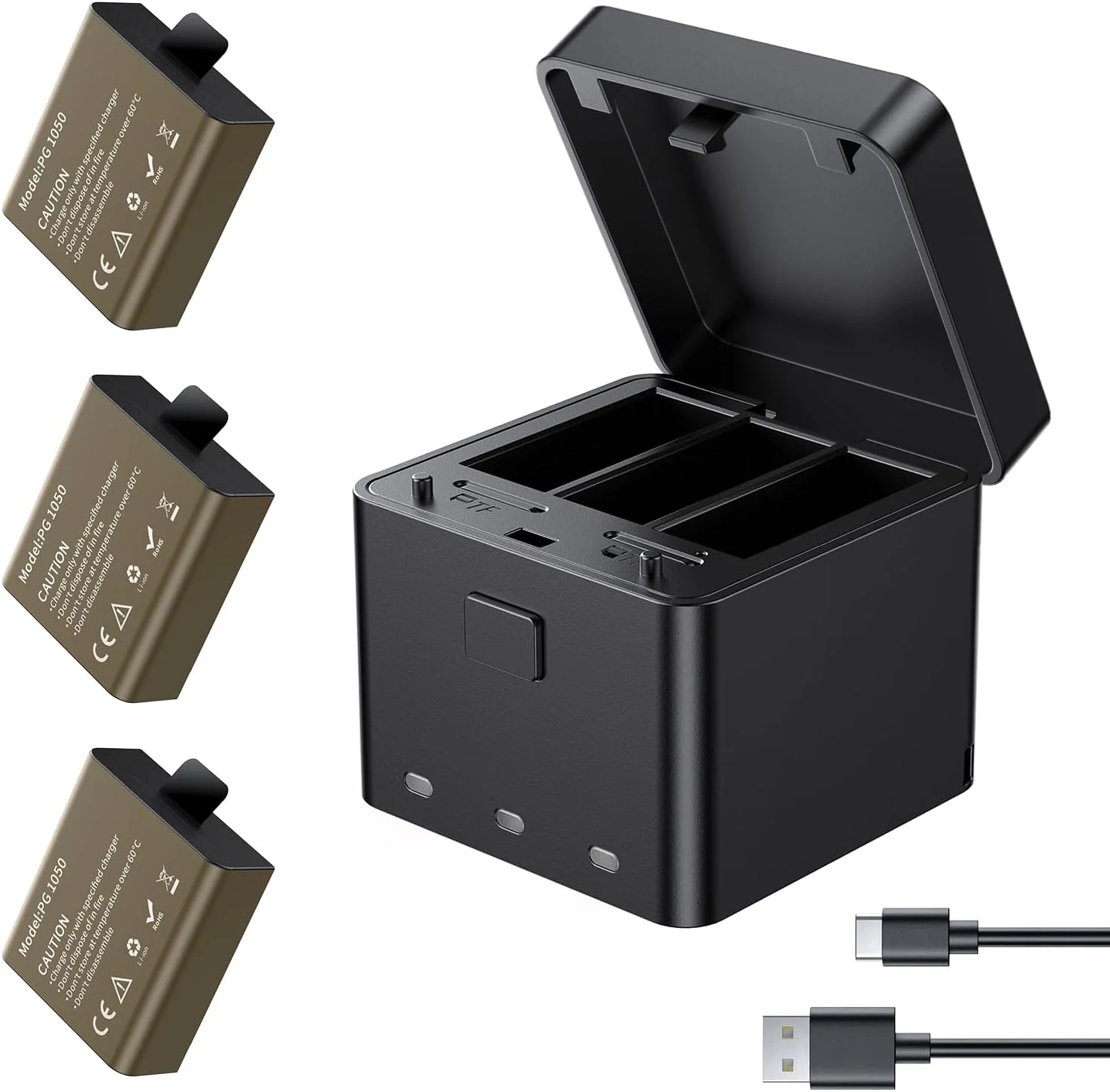 3-Channel Charger  with 3 x Battery
