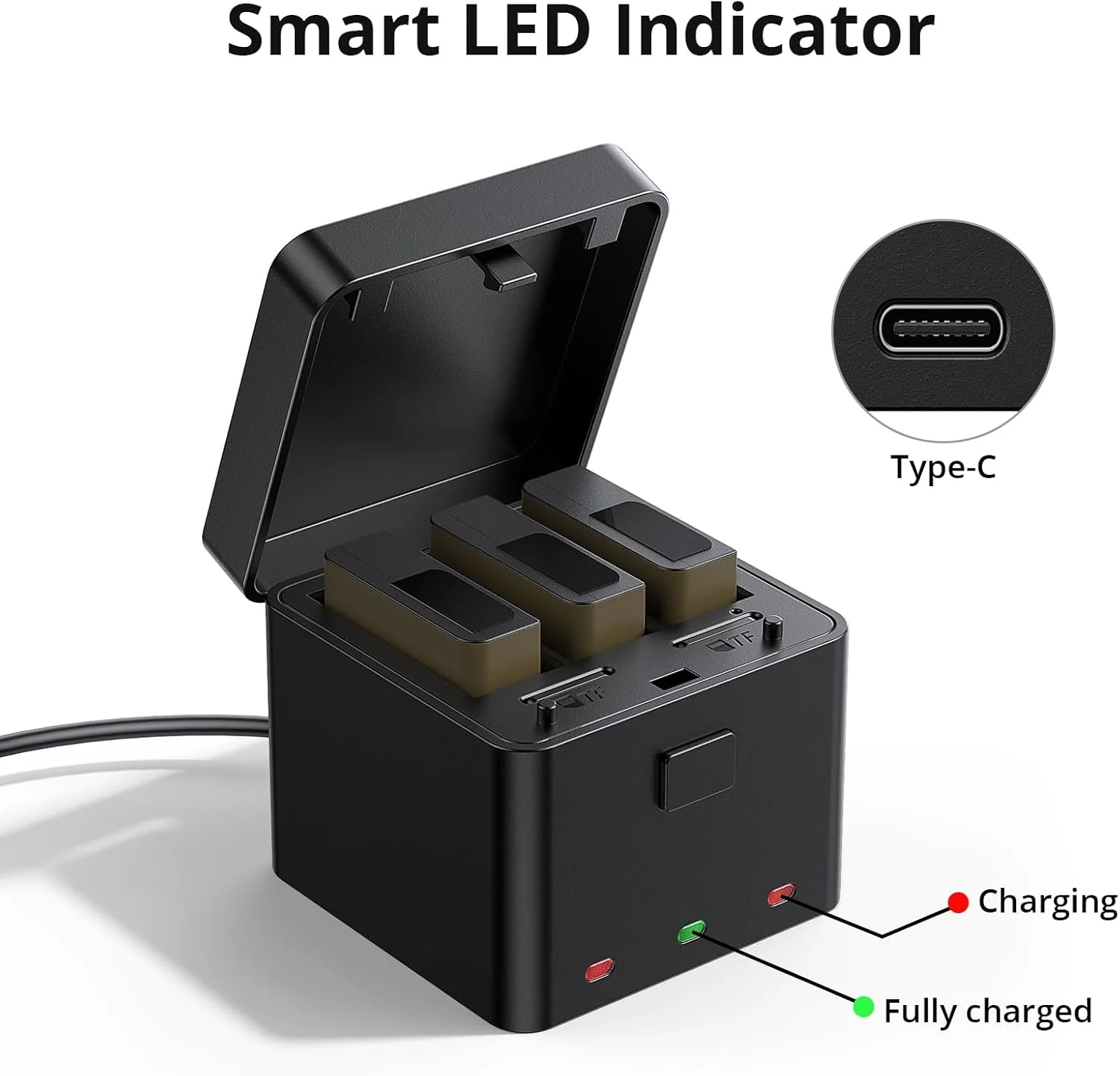 3-Channel Charger  with 3 x Battery - Image 3