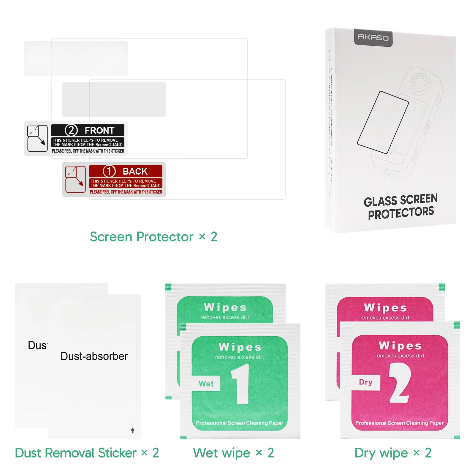 AKASO  360 Glass Screen Protectors - Image 4