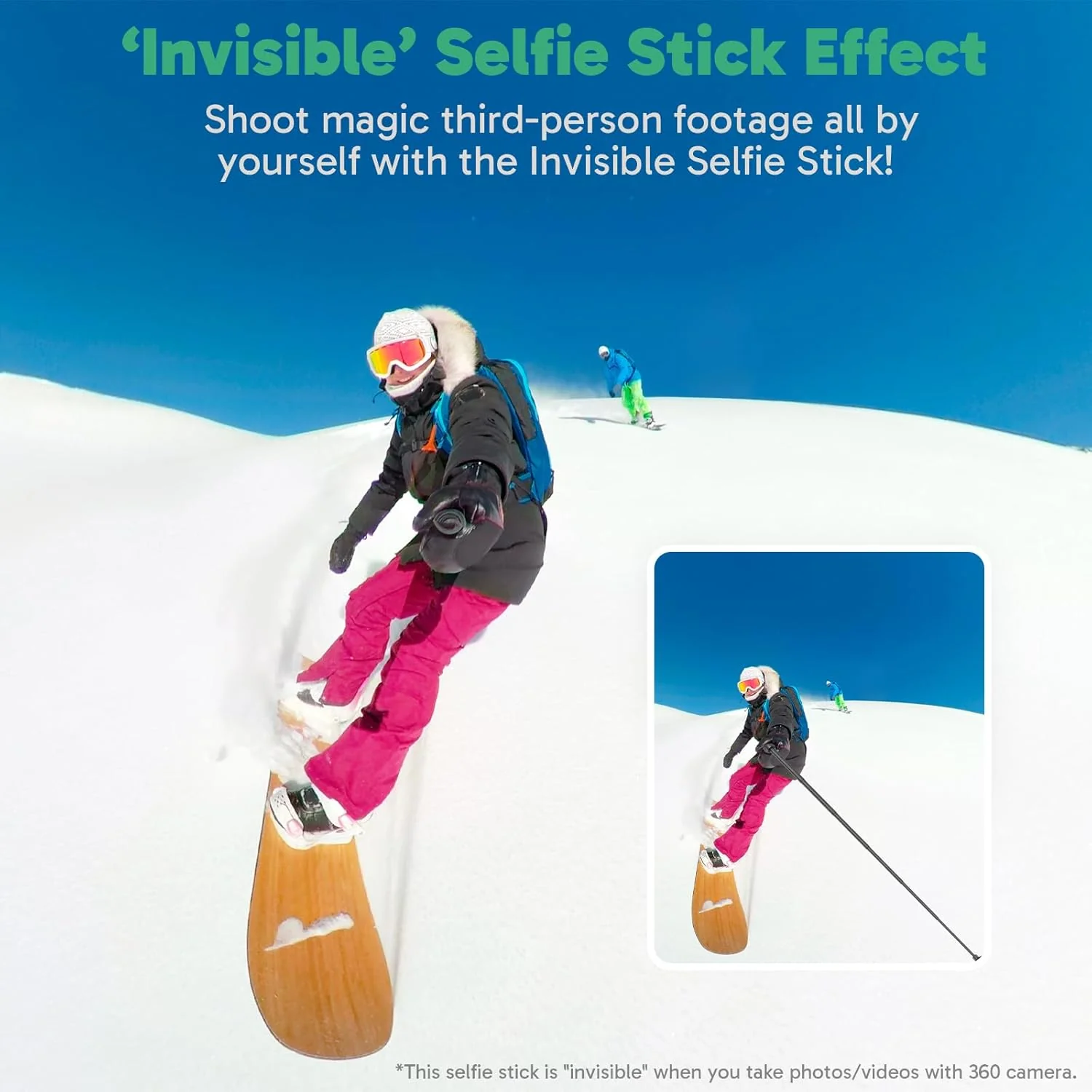 AKASO 47.2"/120cm Invisible Selfie Stick Tripod - Image 3