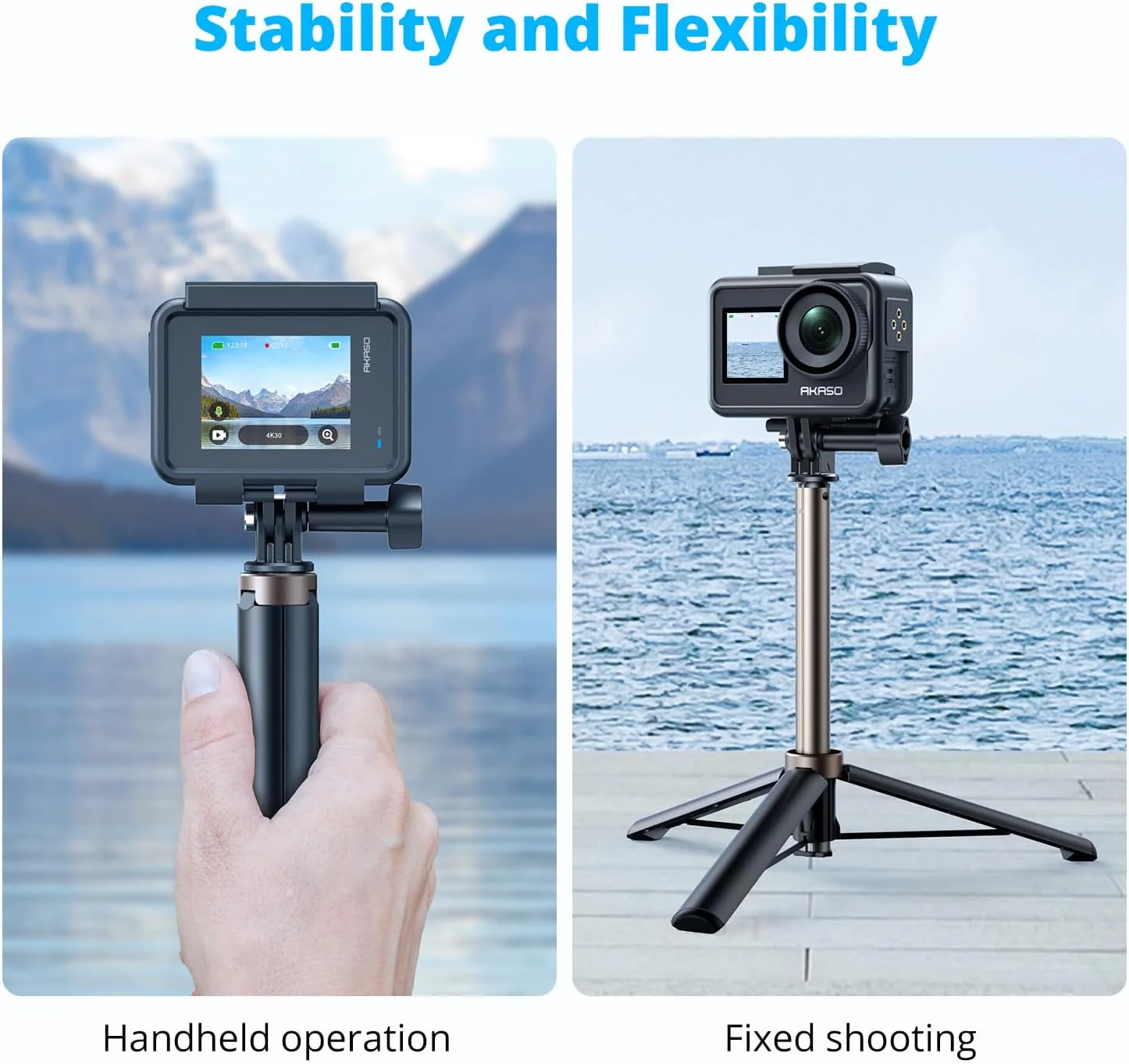 AKASO 60cm Selfie Stick Tripod - Image 4
