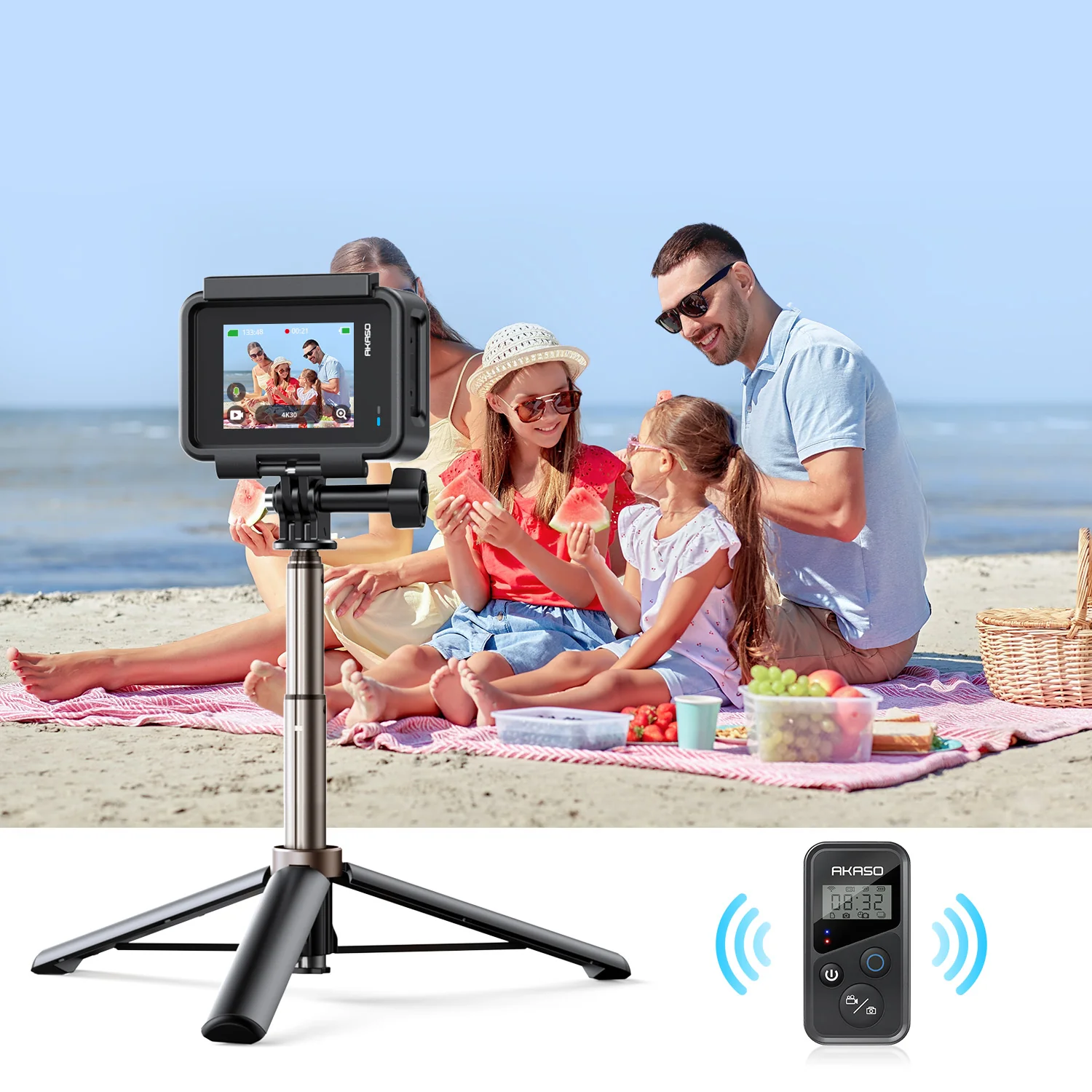 AKASO 60cm Selfie Stick Tripod - Image 6