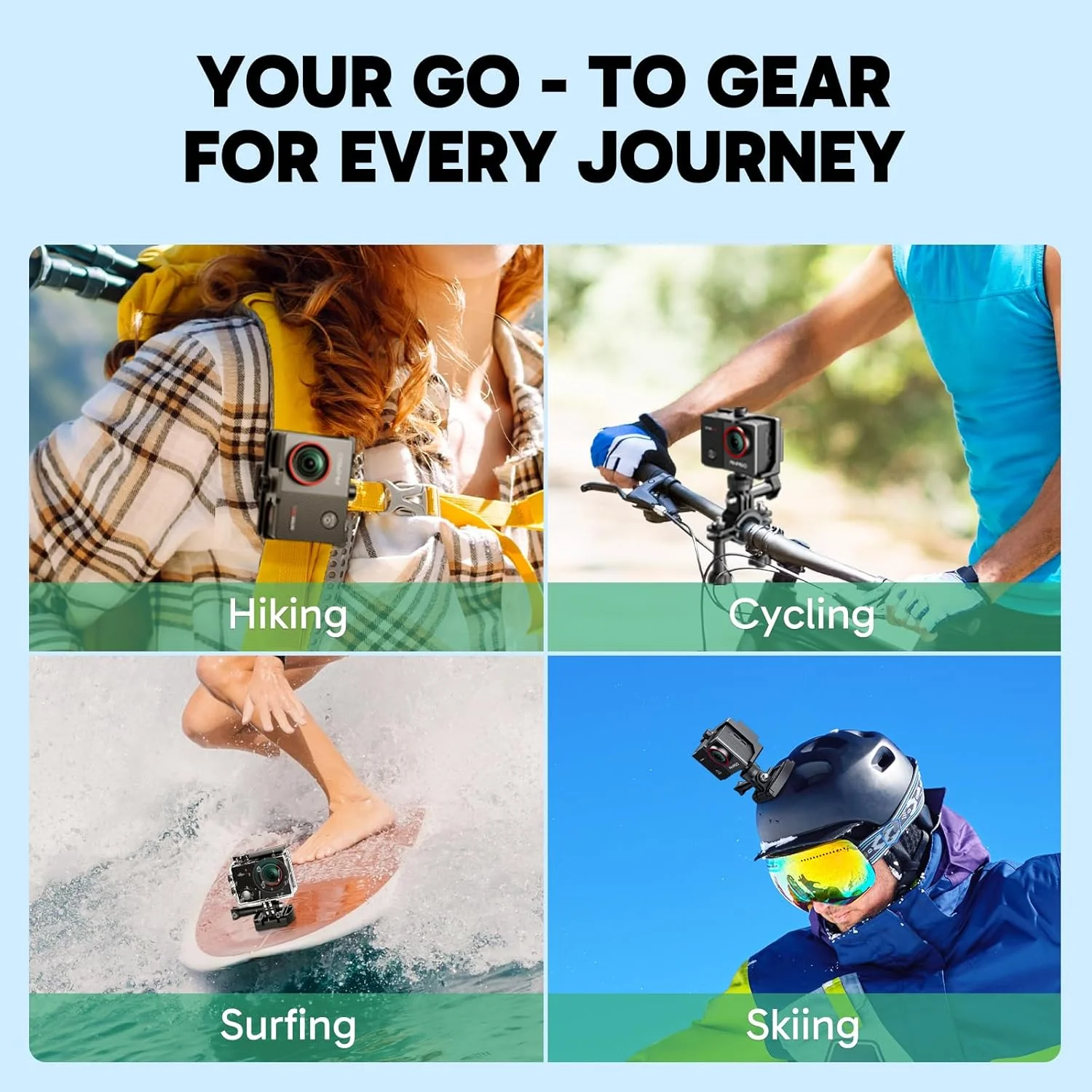 AKASO EK7000 Pro 4K30fps Action Camera with Touch Screen EIS 131ft Waterproof Underwater Camera Remote Control 5X Zoom with Helmet Accessories Kit (Standalone) - Image 9