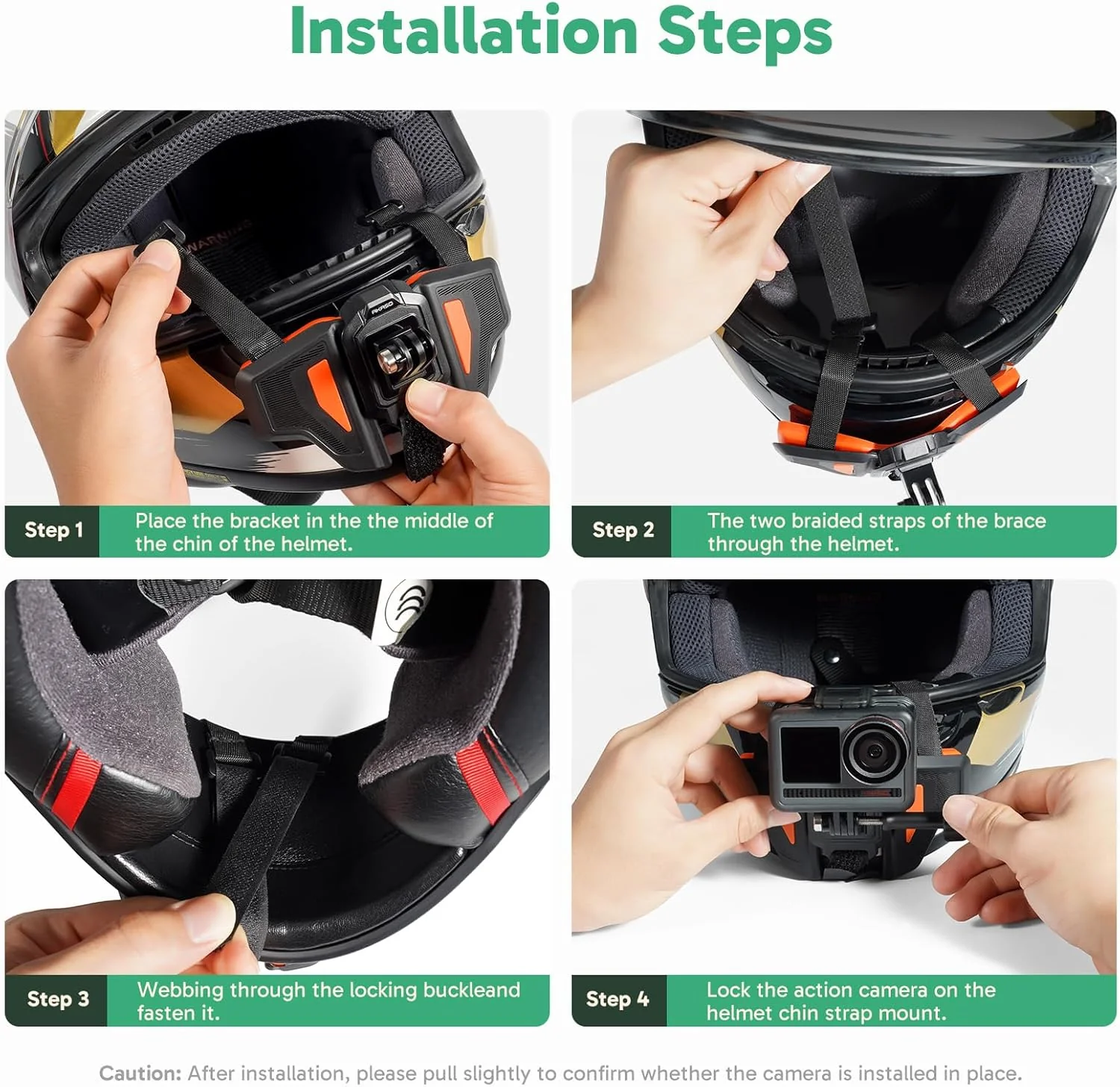 AKASO Motorcycle Helmet Chin Strap Mount - Image 4