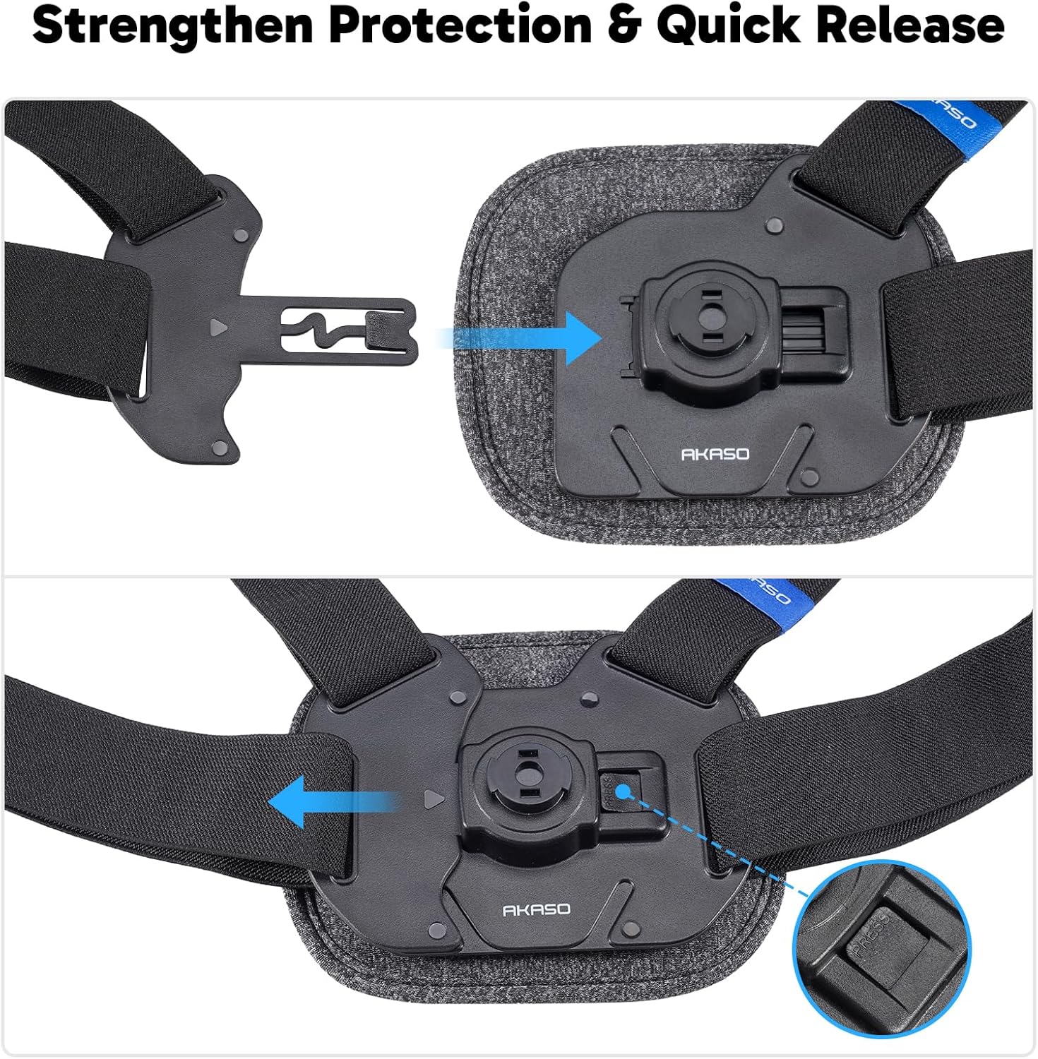 AKASO Quick Release Adjustable Chest Mount Harness Strap - Image 4