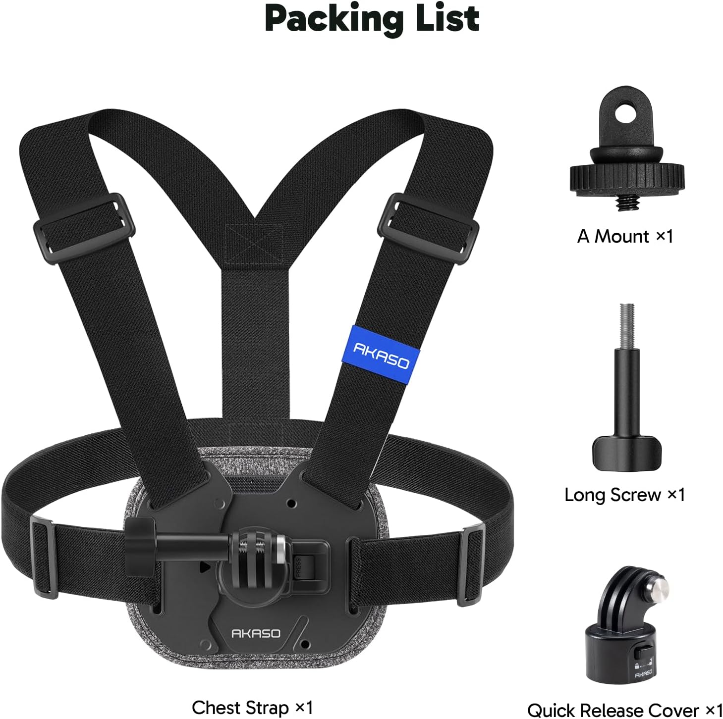 AKASO Quick Release Adjustable Chest Mount Harness Strap - Image 7