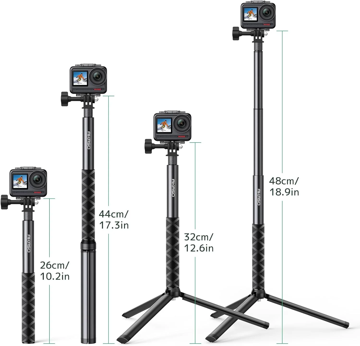 Akaso 120cm Selfie Stick Tripod - Image 4