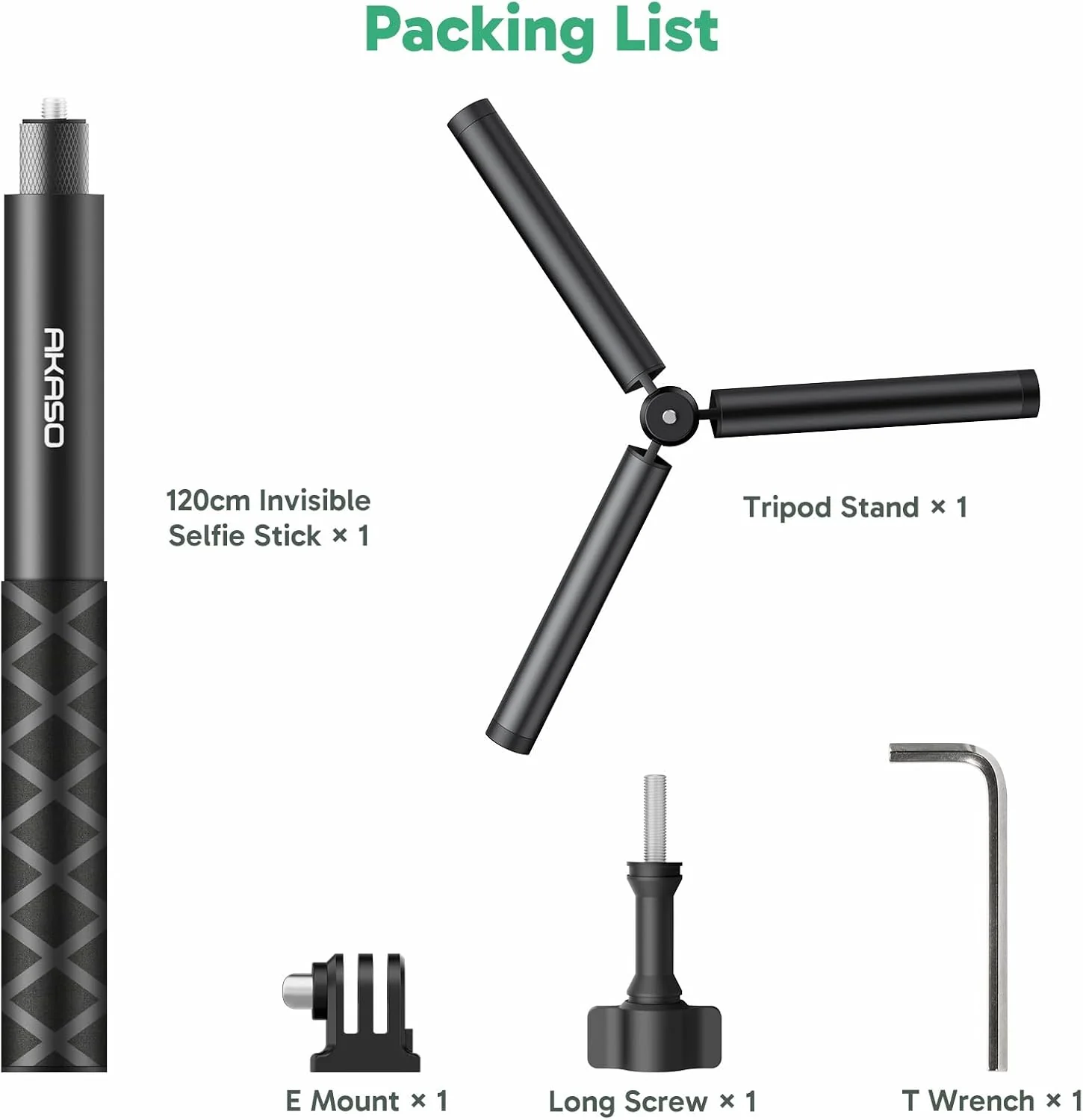Akaso 120cm Selfie Stick Tripod - Image 7